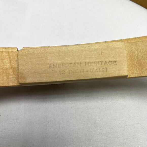 Vtg American Heritage Round Wood Embroidery Quilting Hoops (2) 14" & 12" - Picture 3 of 5